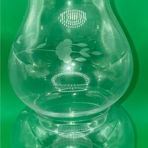 Princess House Clear Glass Vase with Floral Design